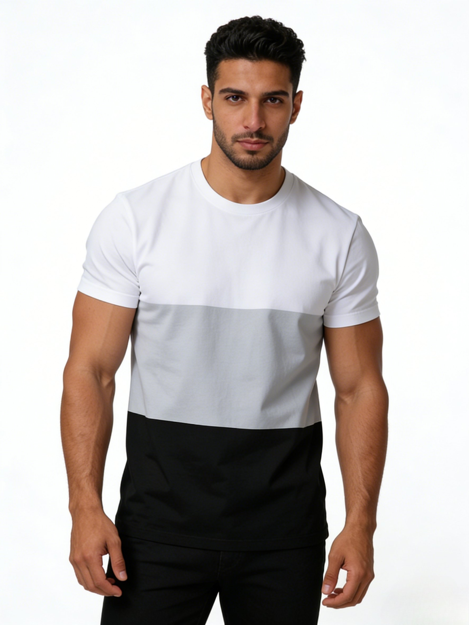 Men Color Block Regular Fit T-Shirt