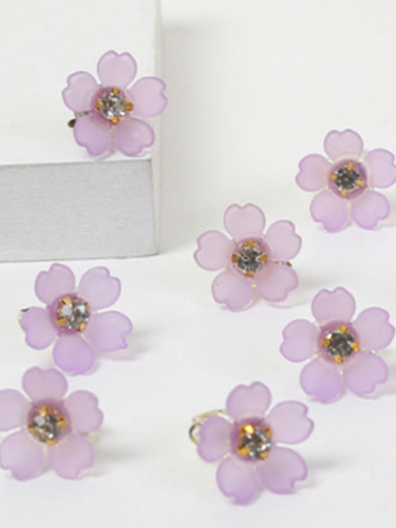 Set of 10 -  Mini Flower Hair Snap