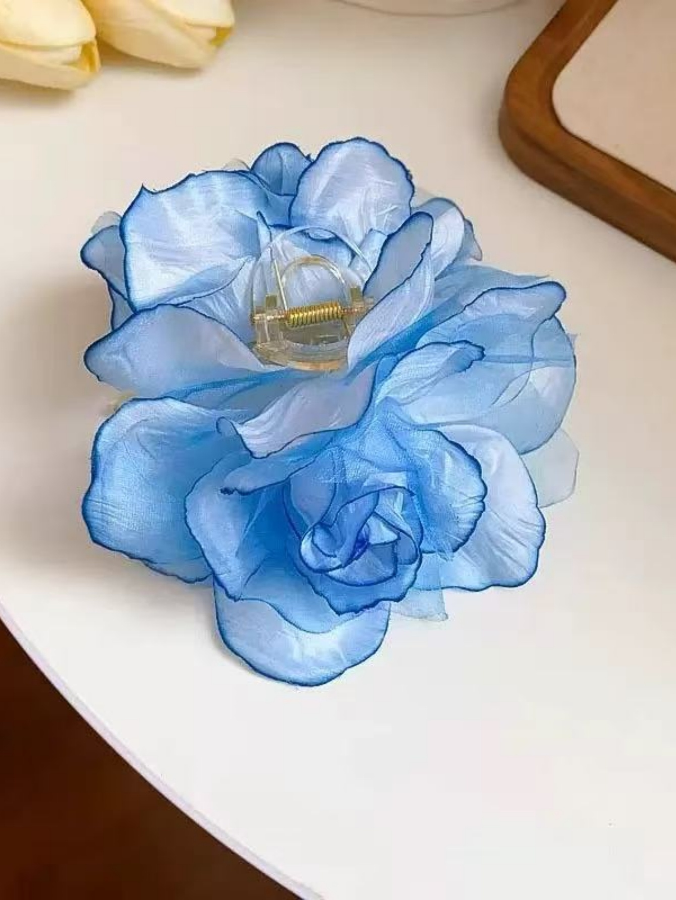 Blue Floral Hair Clip