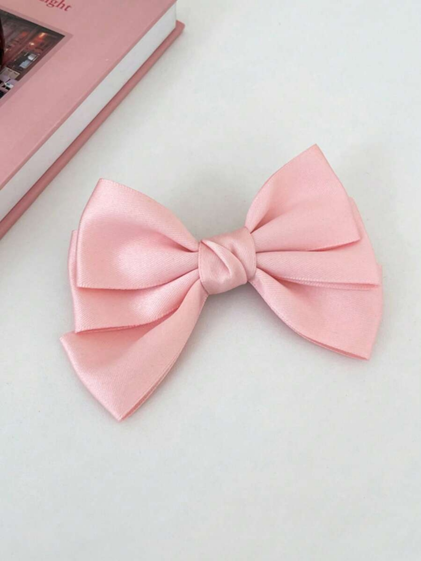 Light Pink Bow Hair Clip