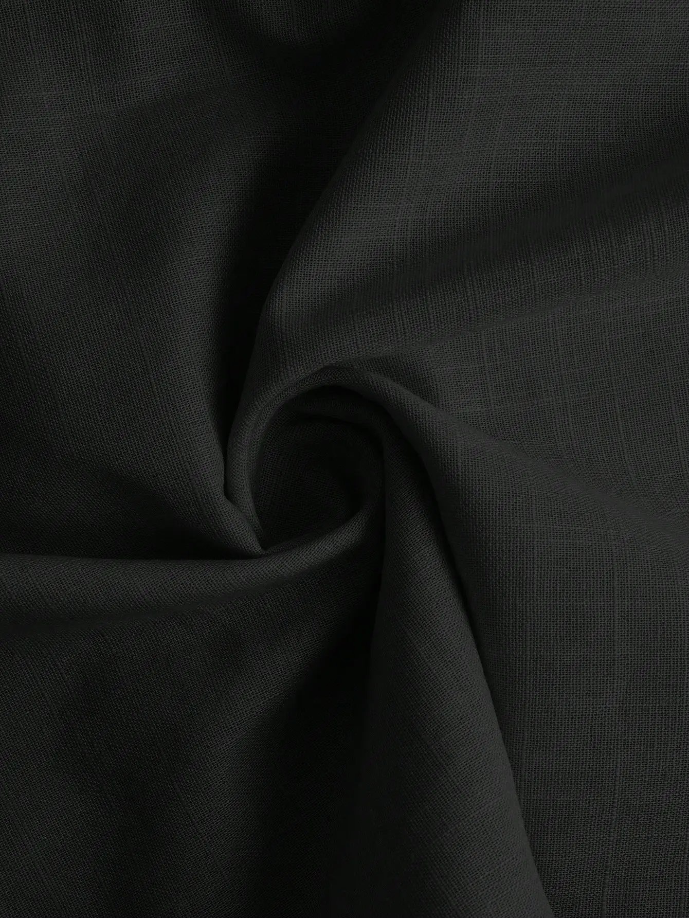 100% Cotton Black Textured Long Sleeve Shirt
