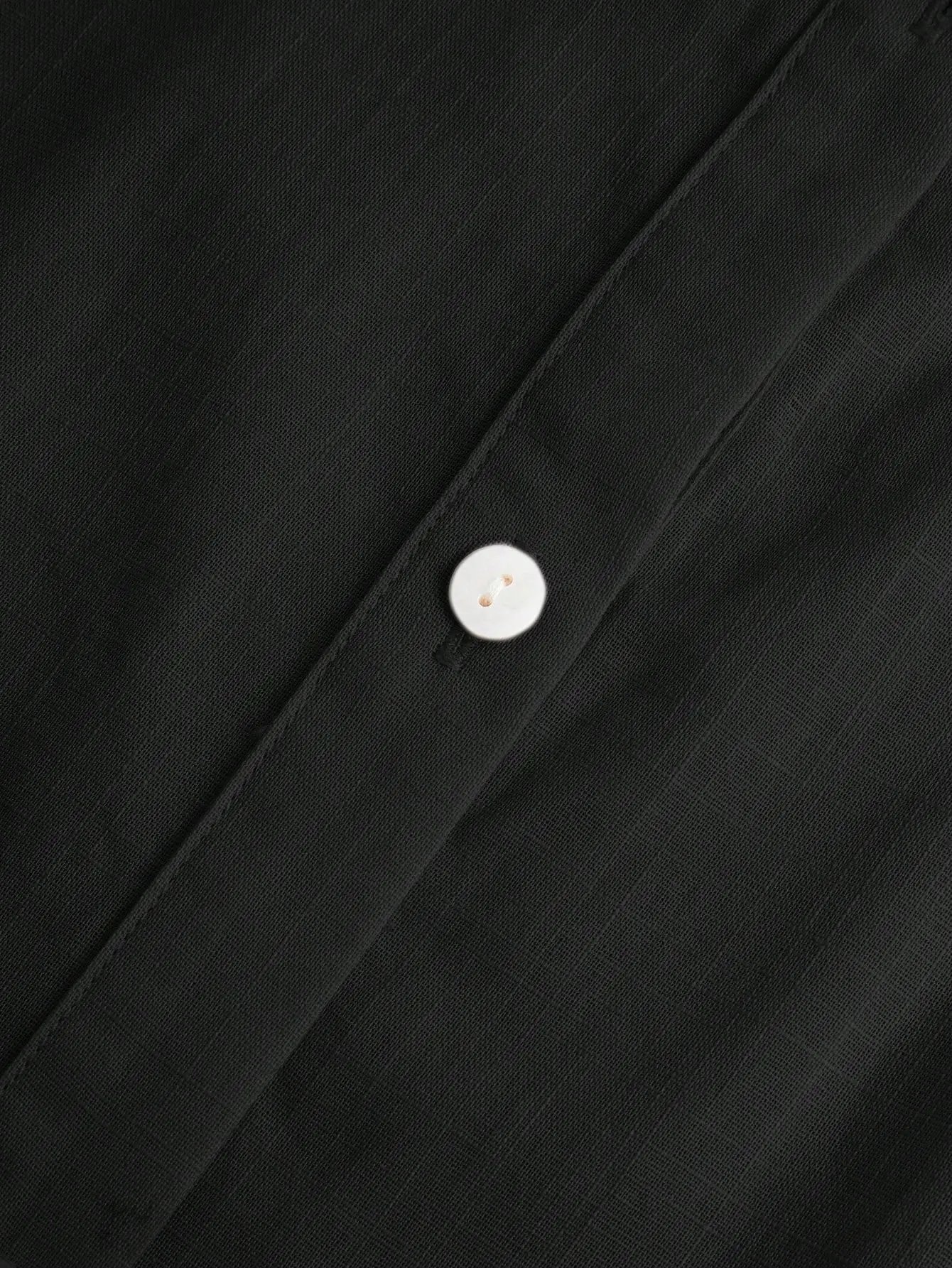 100% Cotton Black Textured Long Sleeve Shirt