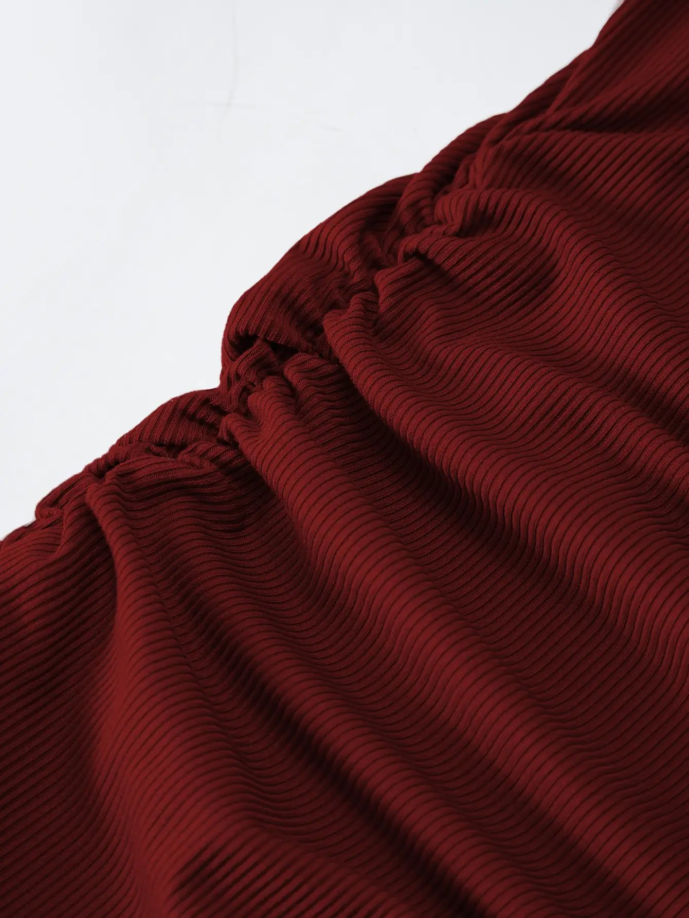 Burgundy Ruched Bodycon Mini Dress
