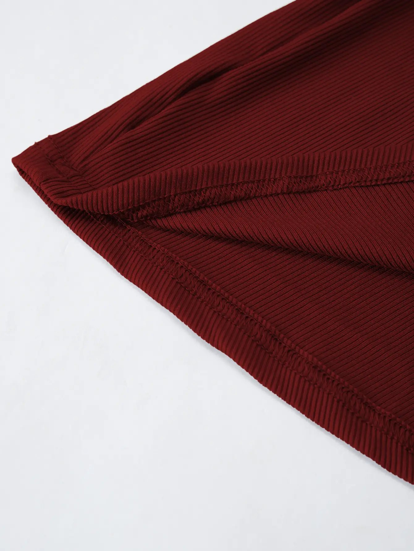 Burgundy Ruched Bodycon Mini Dress