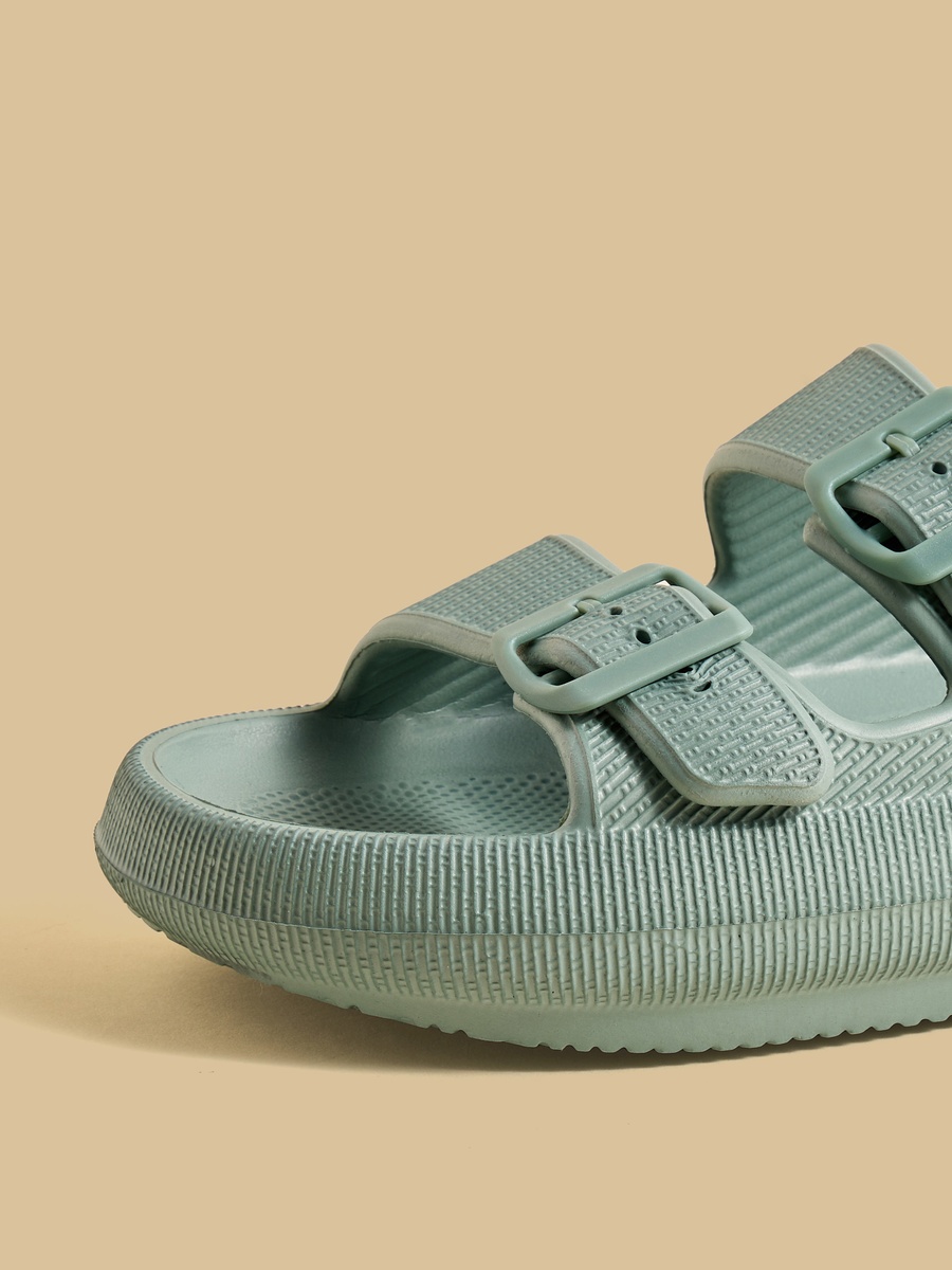 Buckle Accent Volume Slides