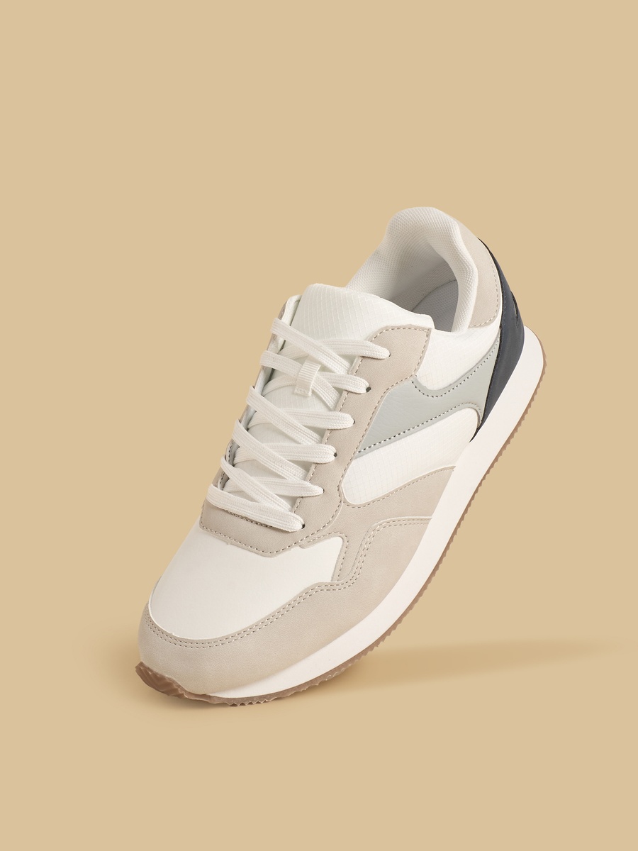 Colourblock Lace-Up Sports Shoes