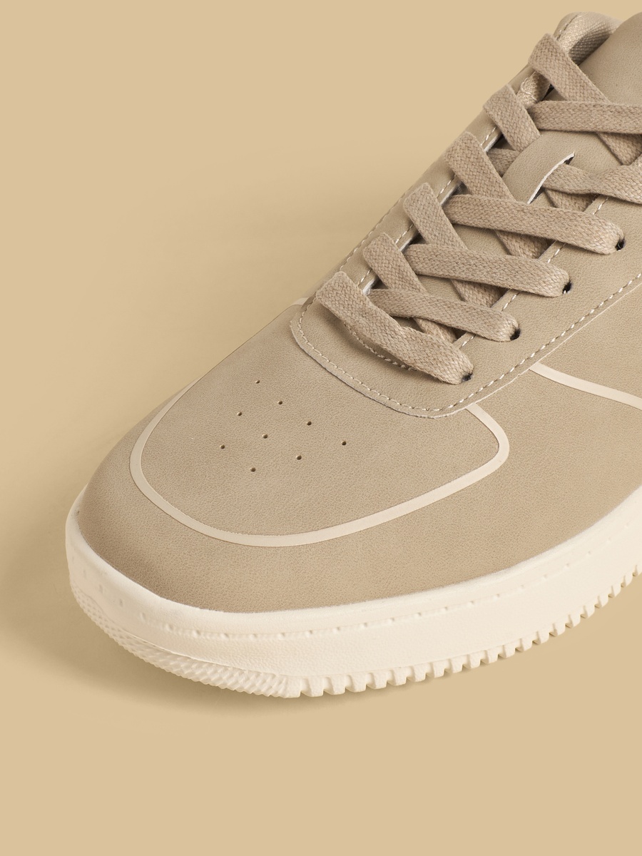 Panelled Lace-Up Sports Shoes