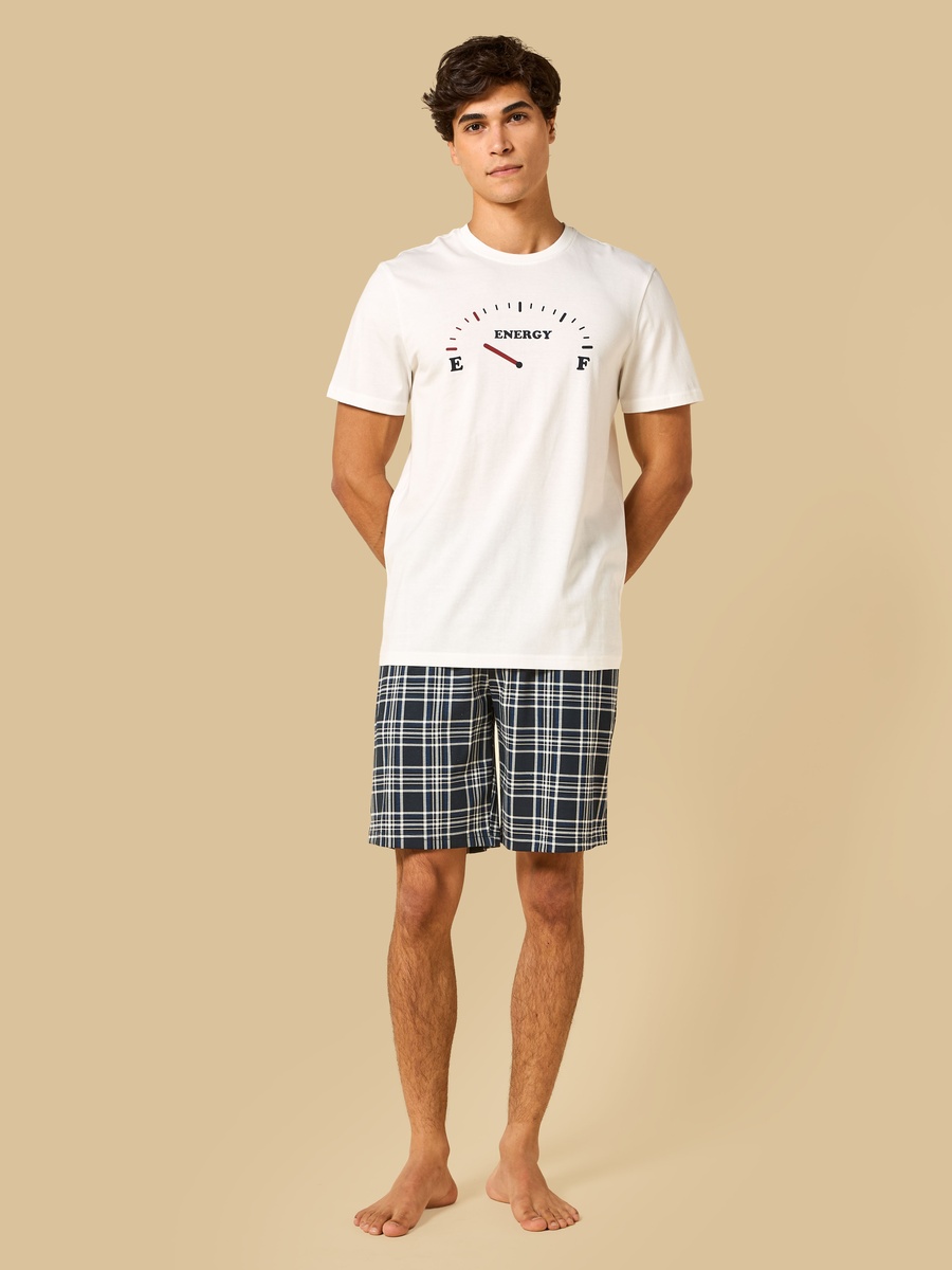 Checked Shorts Set