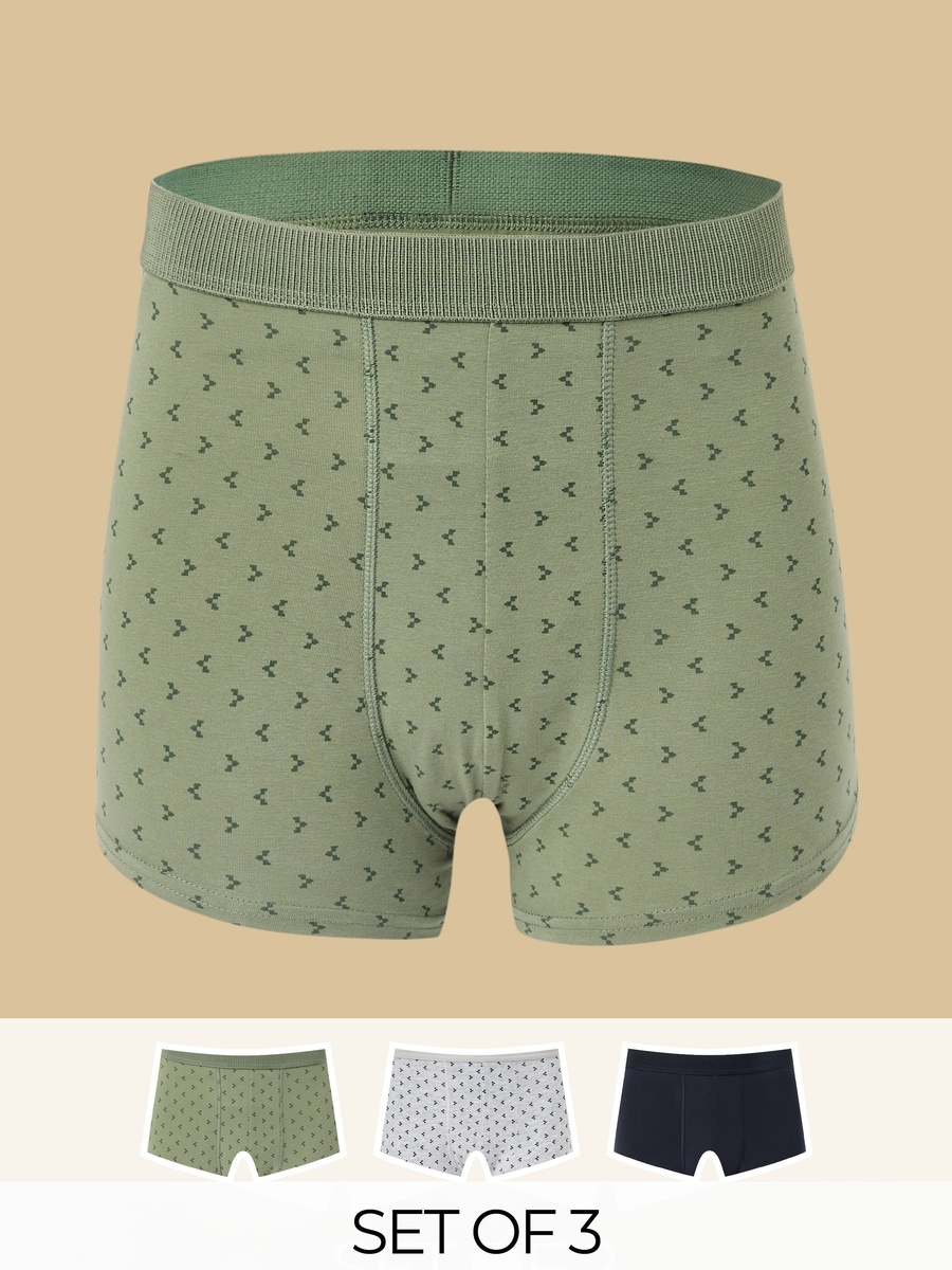 Pack of 3 - Assorted Hipster Trunks