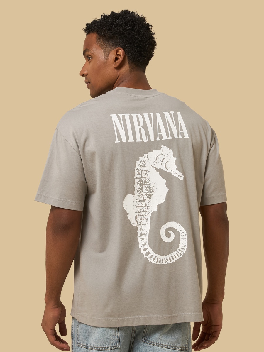 Nirvana Print Oversized T-Shirt