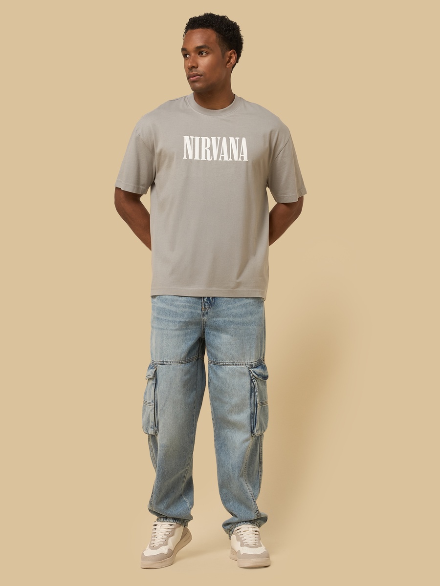 Nirvana Print Oversized T-Shirt