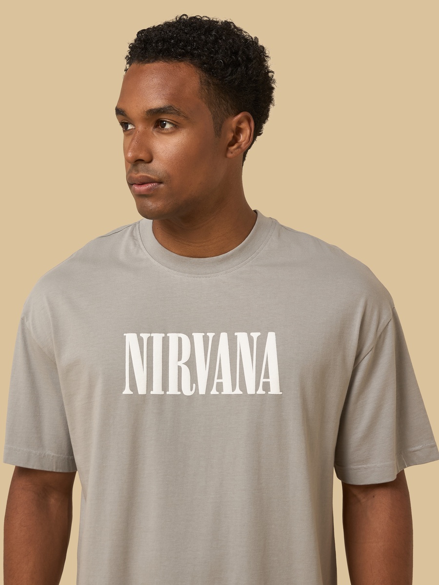 Nirvana Print Oversized T-Shirt