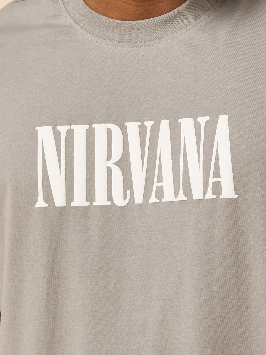 Nirvana Print Oversized T-Shirt