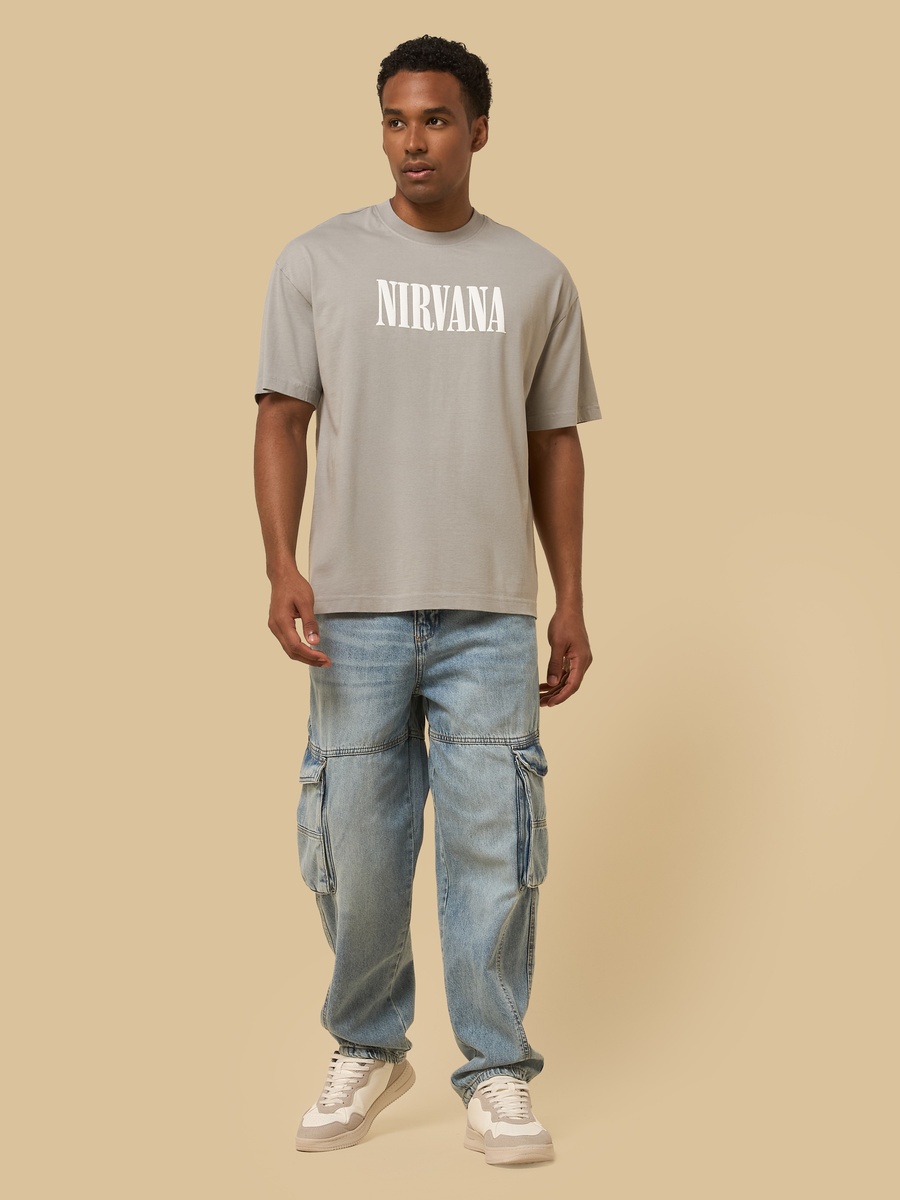 Nirvana Print Oversized T-Shirt