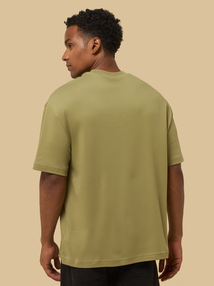 Slogan Print Oversized Interlock T-Shirt