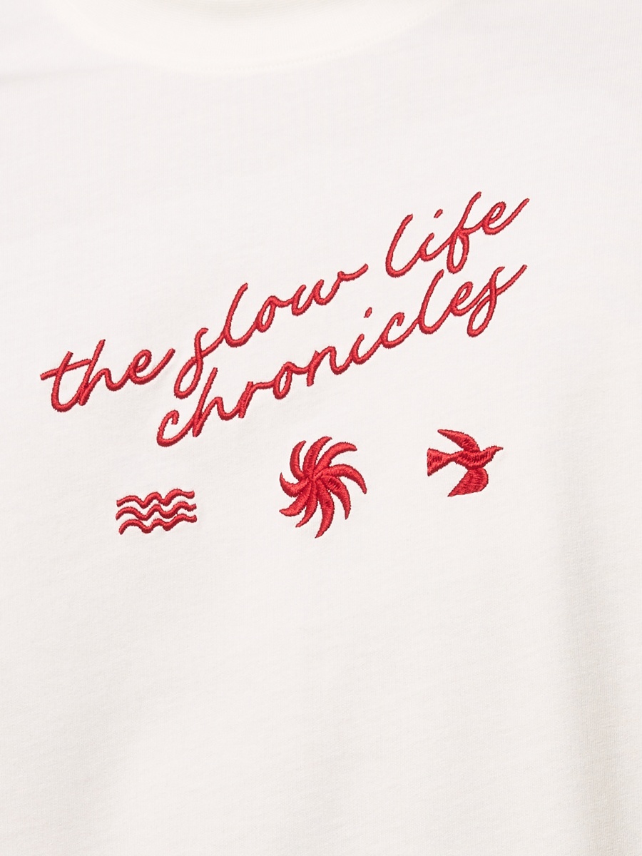 Santorini Print Oversized T-Shirt