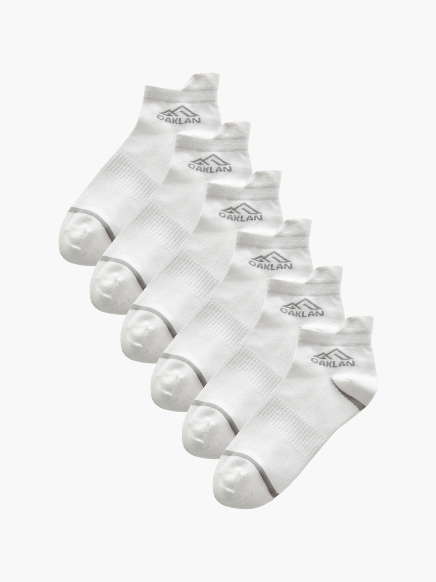 Pack of 6 Ankle Length Cotton Sports Socks