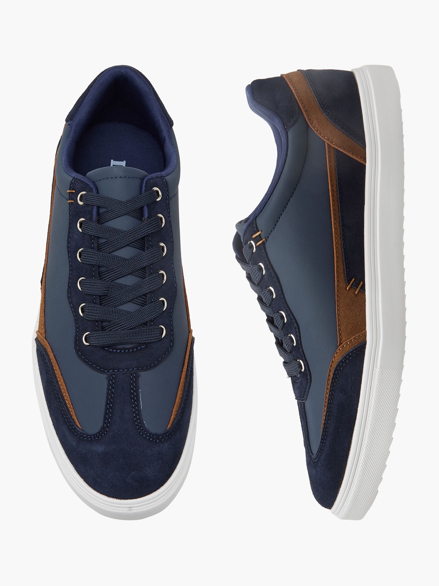 Men Panelled Lace-Up Sneakers
