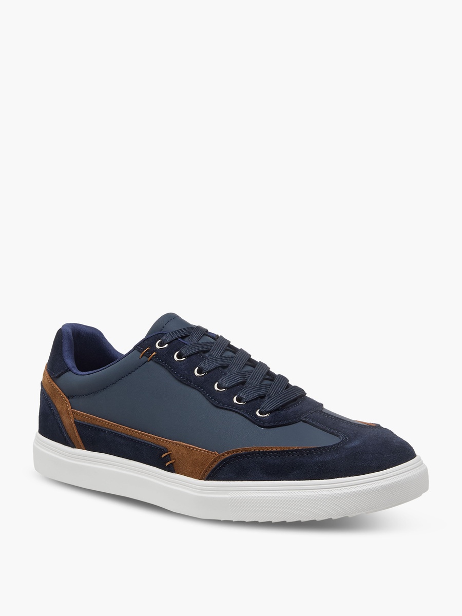 Men Panelled Lace-Up Sneakers