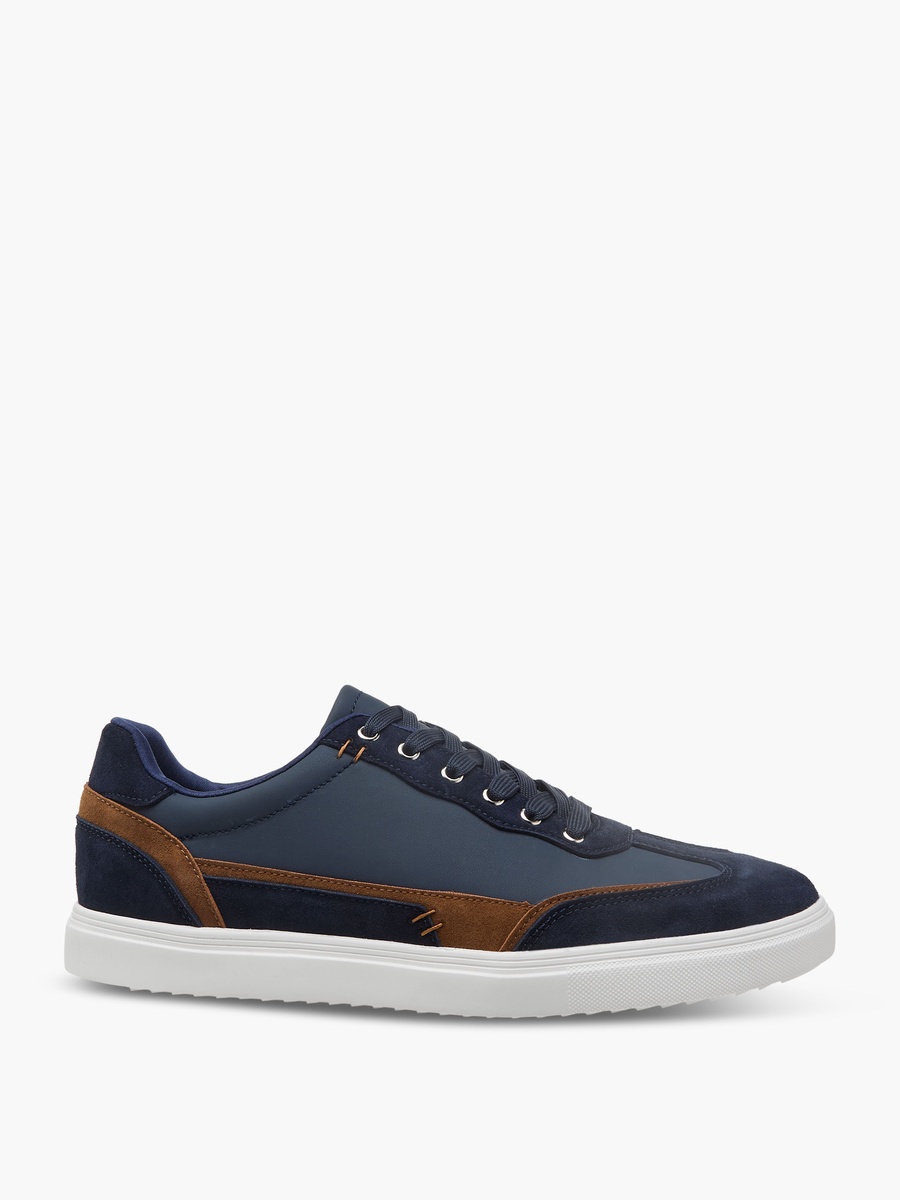 Men Panelled Lace-Up Sneakers