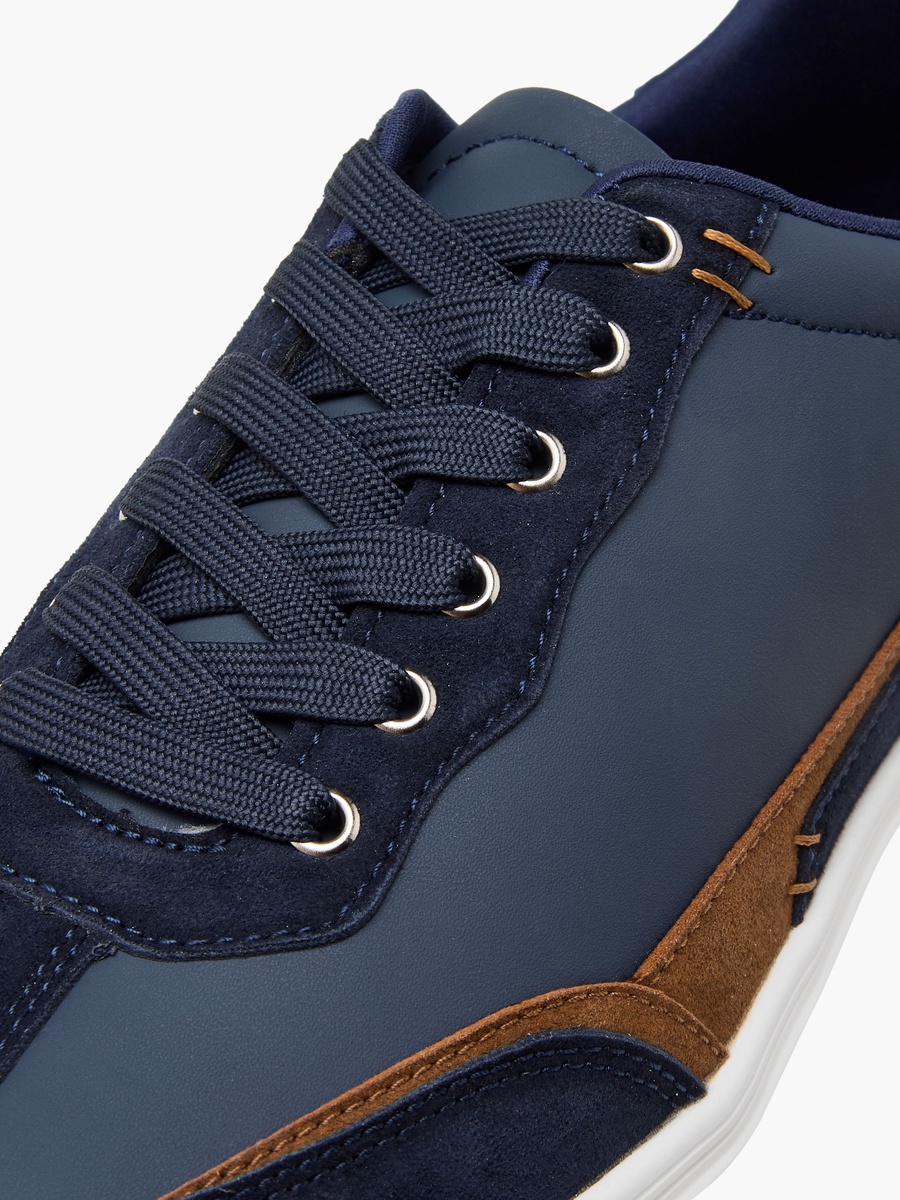 Men Panelled Lace-Up Sneakers