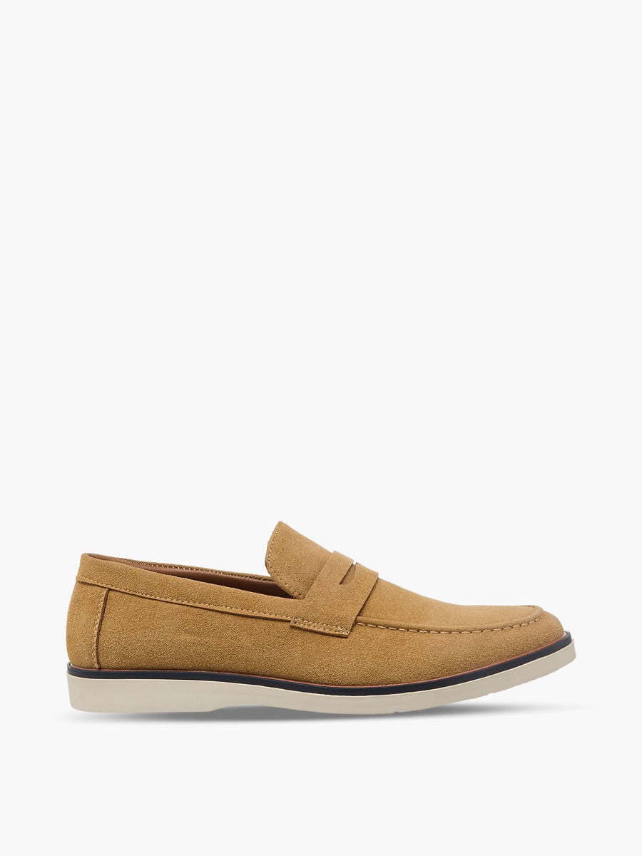 Men Textured Slip-On Loafers