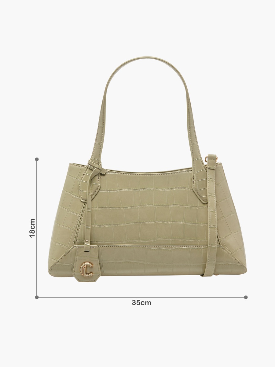 Textured Tote with Detachable Strap