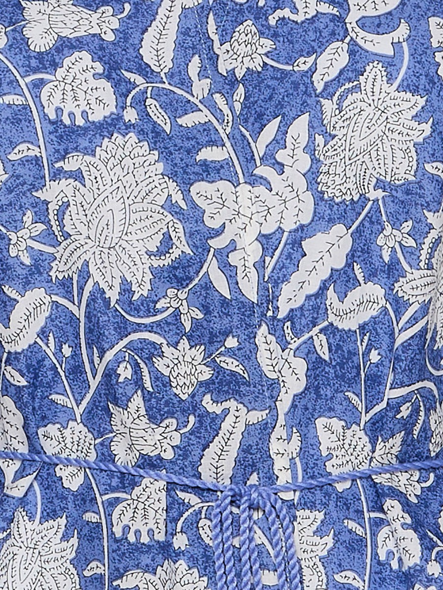 Cotton Wrap Top with Floral Print