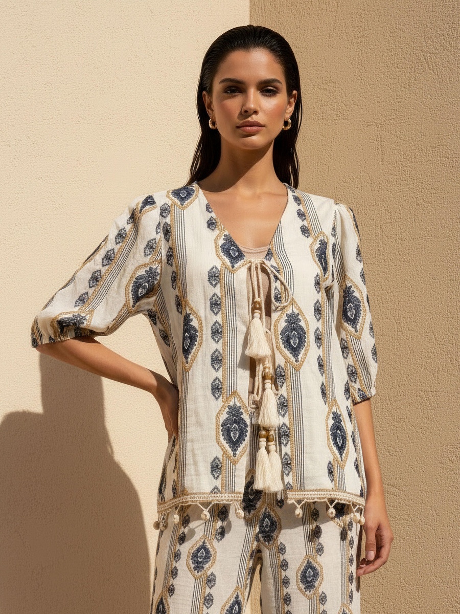 Top with Embroidery