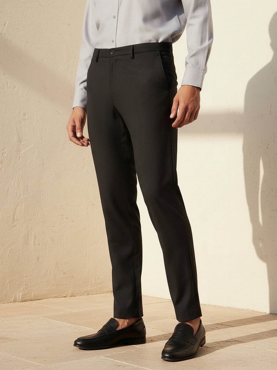 Men Slim Fit Formal Trousers