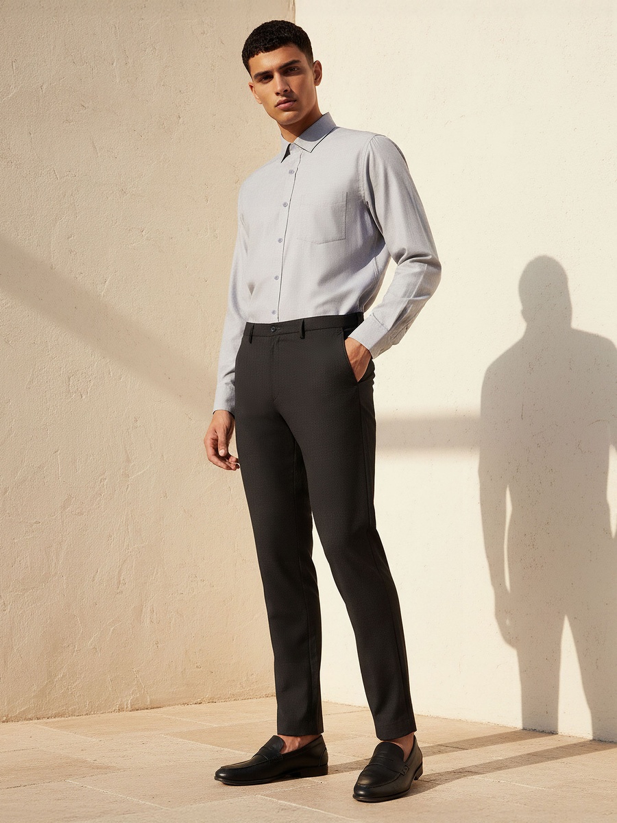 Men Slim Fit Formal Trousers