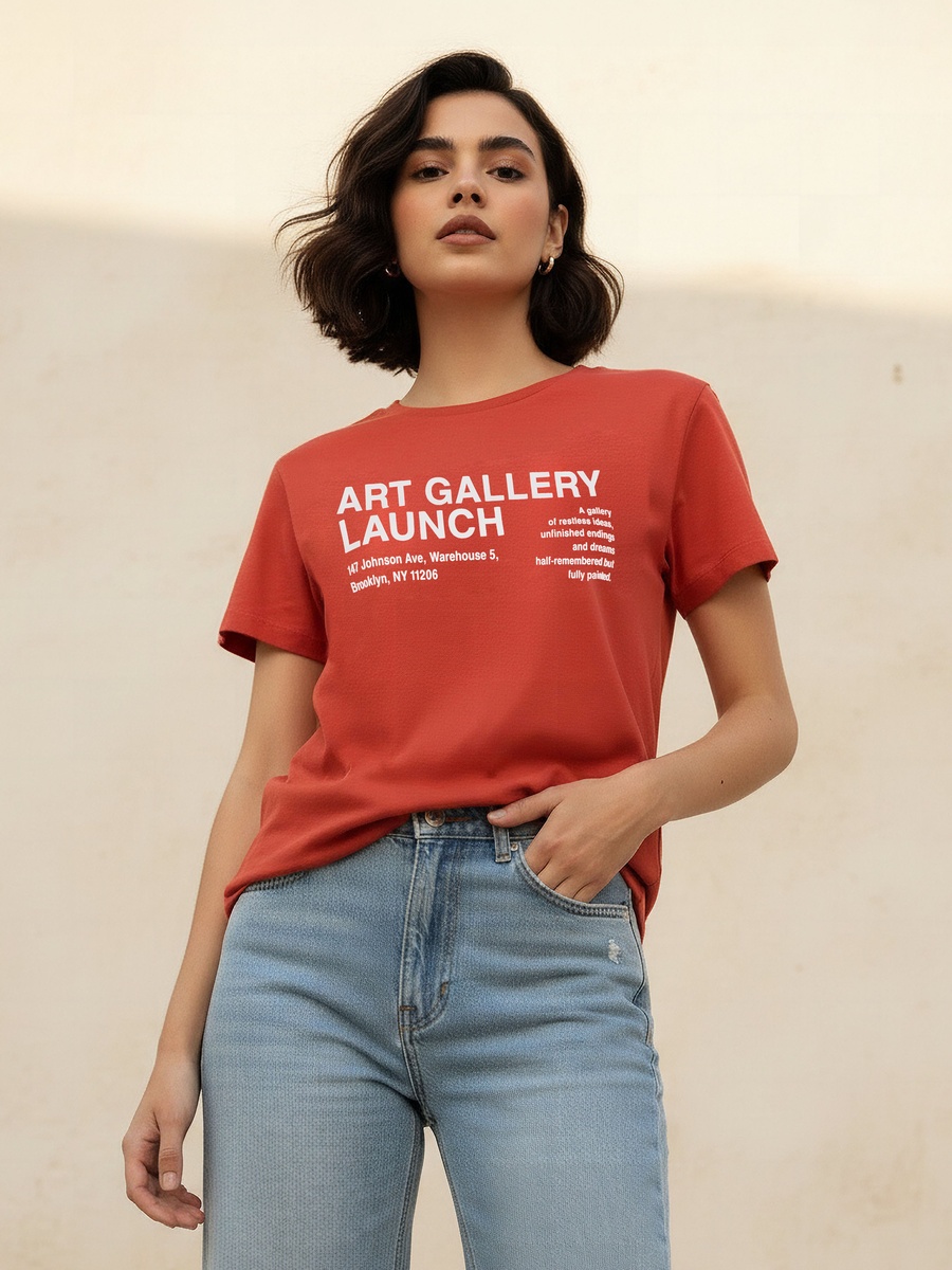 Cotton T-Shirt with Graphic Print