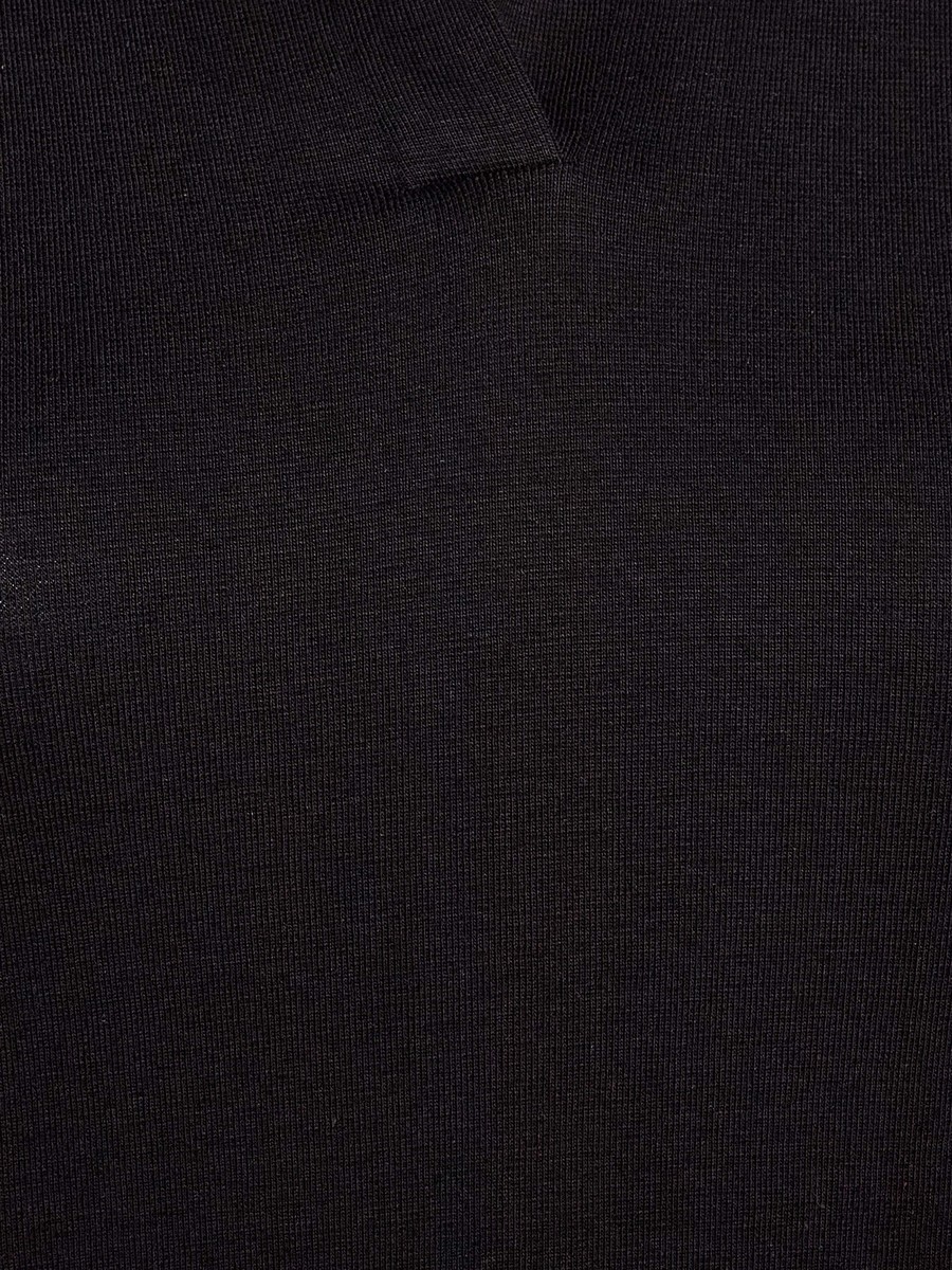 T-Shirt with Johnny Collar