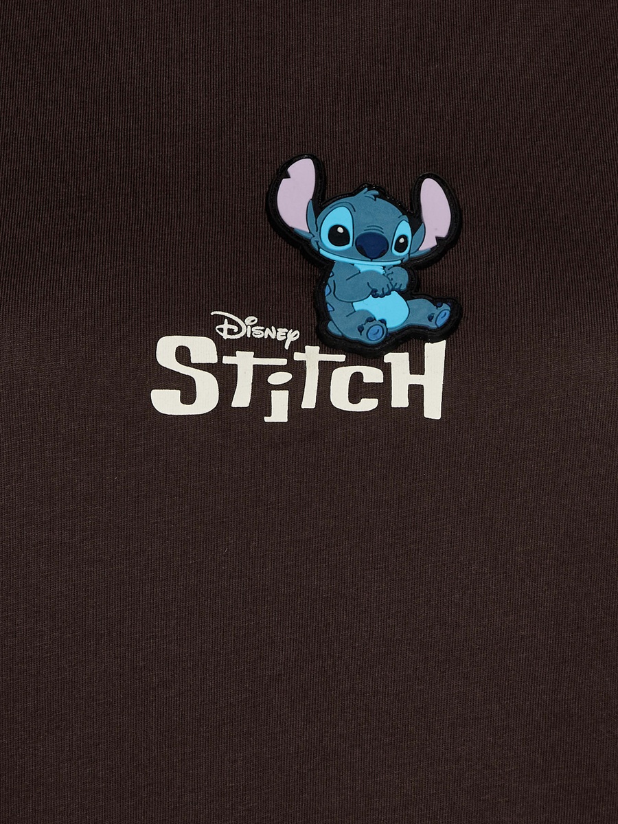 Cotton T-Shirt with Stitch Applique Detail