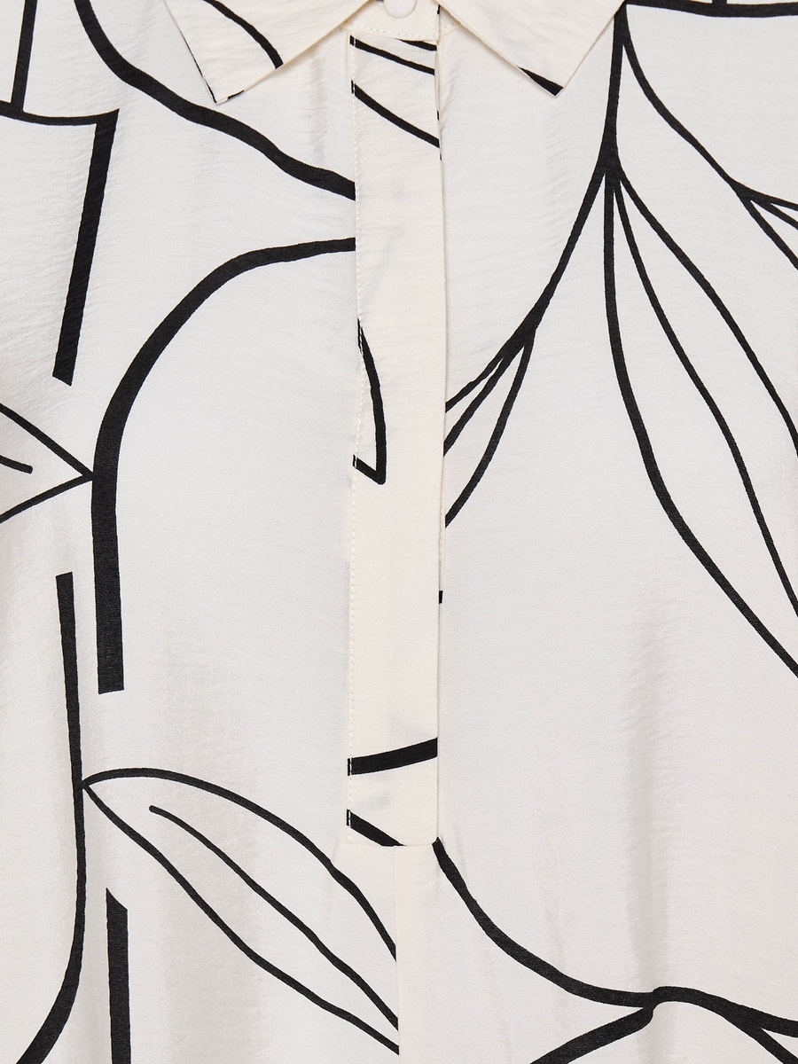 Printed A-Line Dress with Concealed Placket