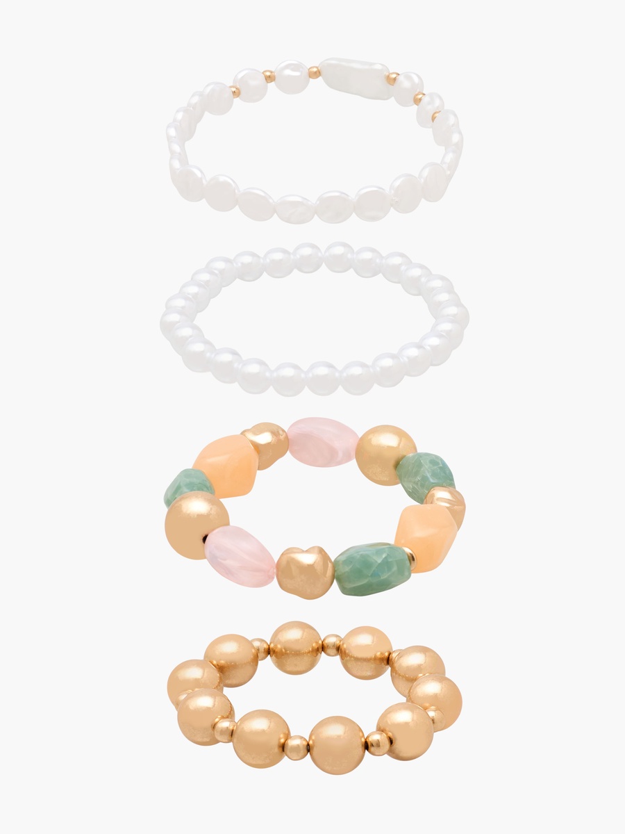 Pack of 4 Beaded Stretch Bracelet