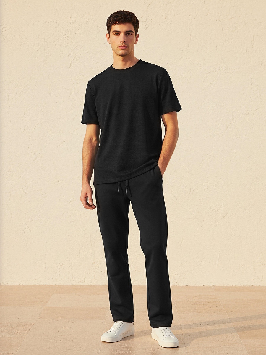 Men Waffle Textured T-Shirt
