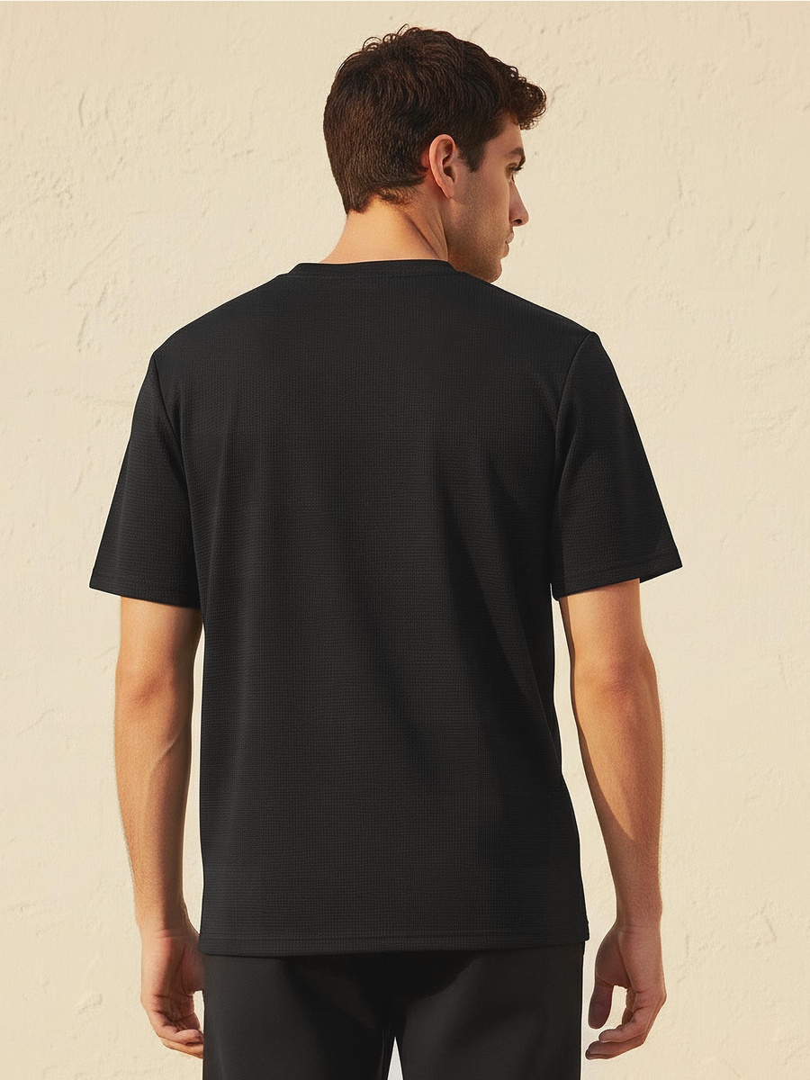 Men Waffle Textured T-Shirt