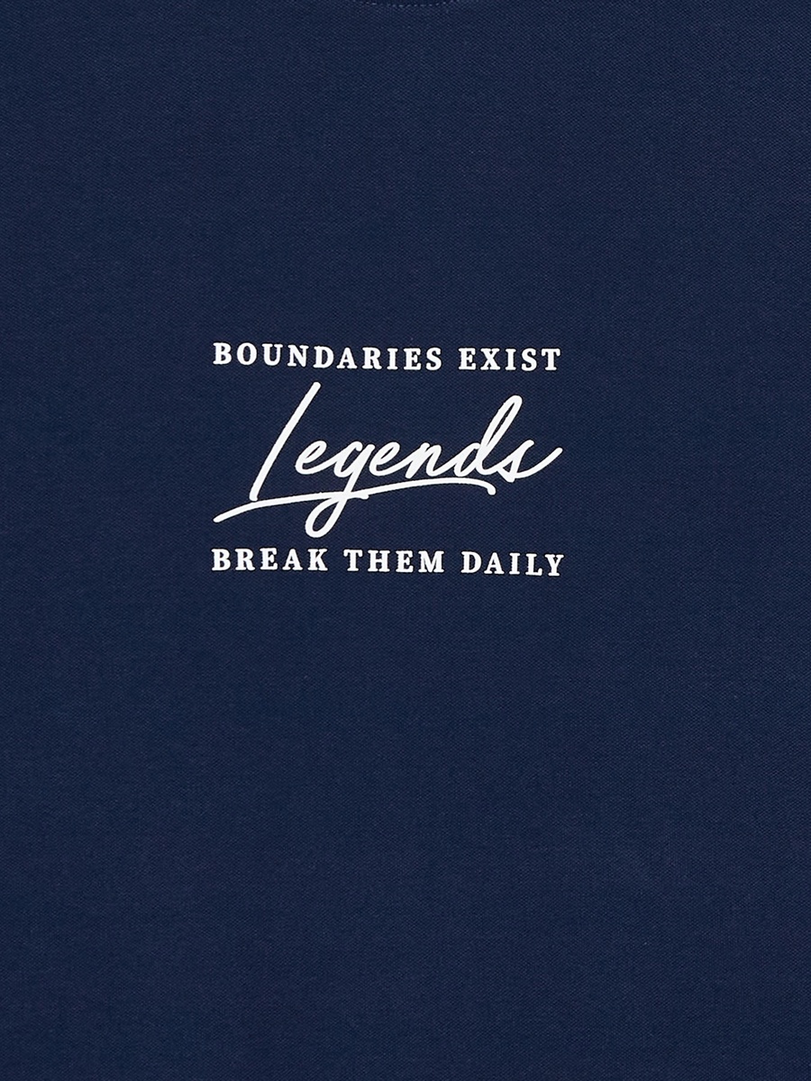 Men Regular Fit Crew Neck Short Sleeves Slogan Print T-Shirt