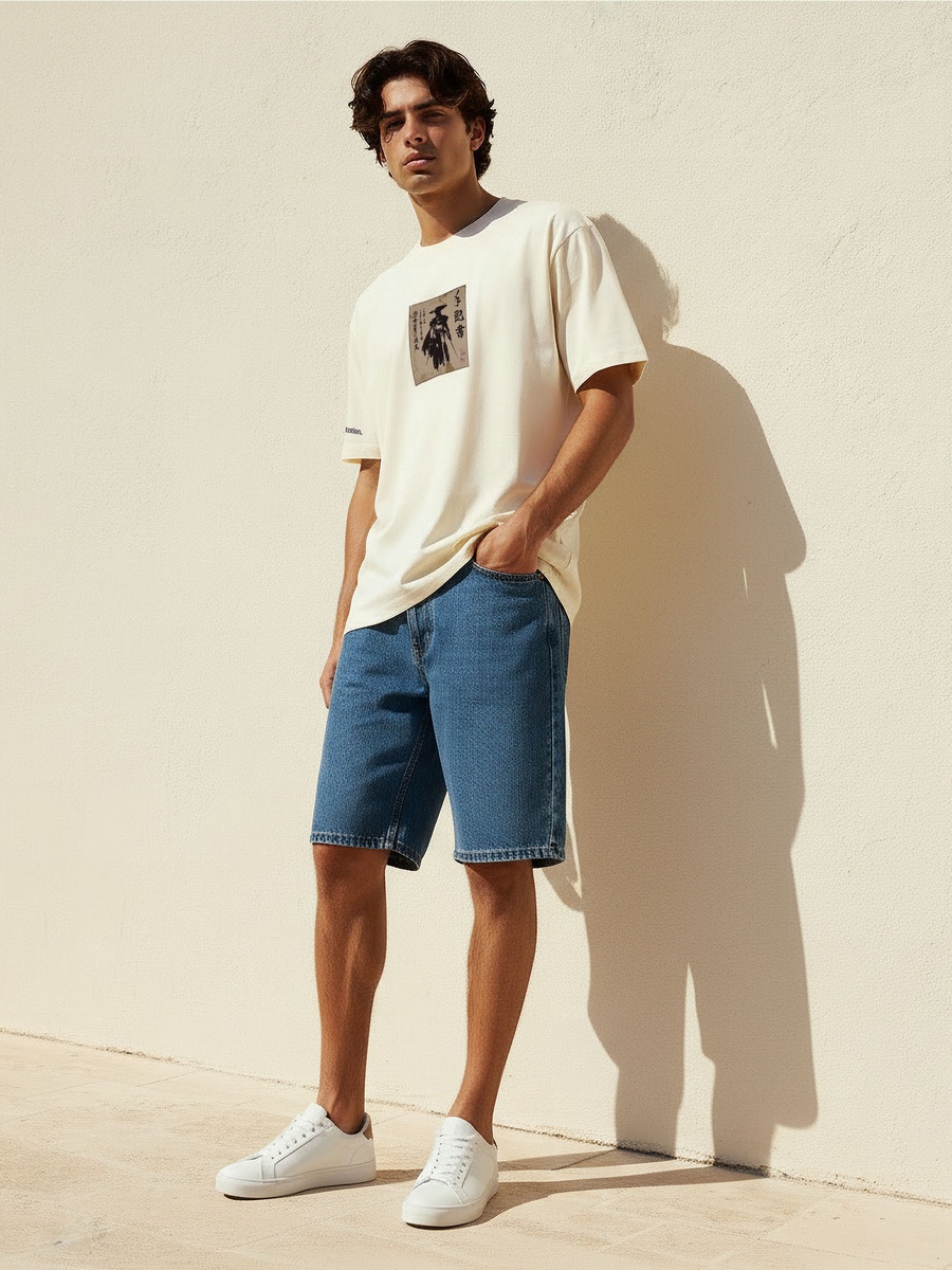 Men Regular Fit Crew Neck Short Sleeves PlayStation Print T-Shirt