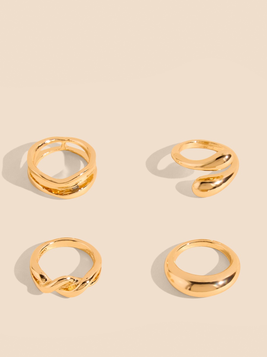 Pack of 4 - Metallic Ring