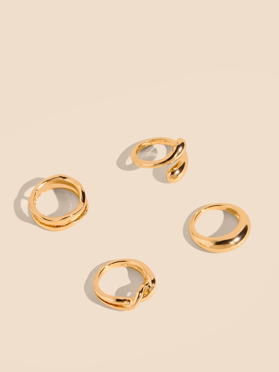 Pack of 4 - Metallic Ring