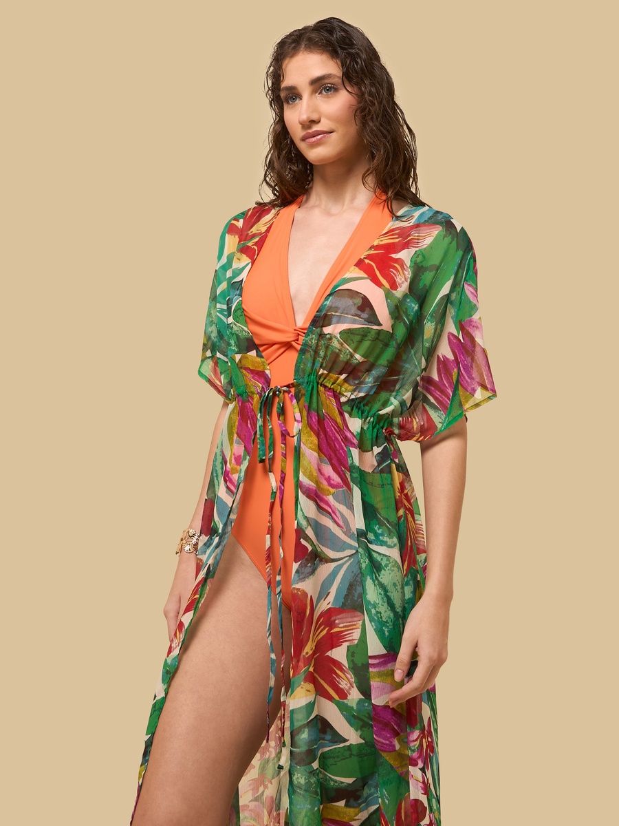 Tropical Print Cover-Up