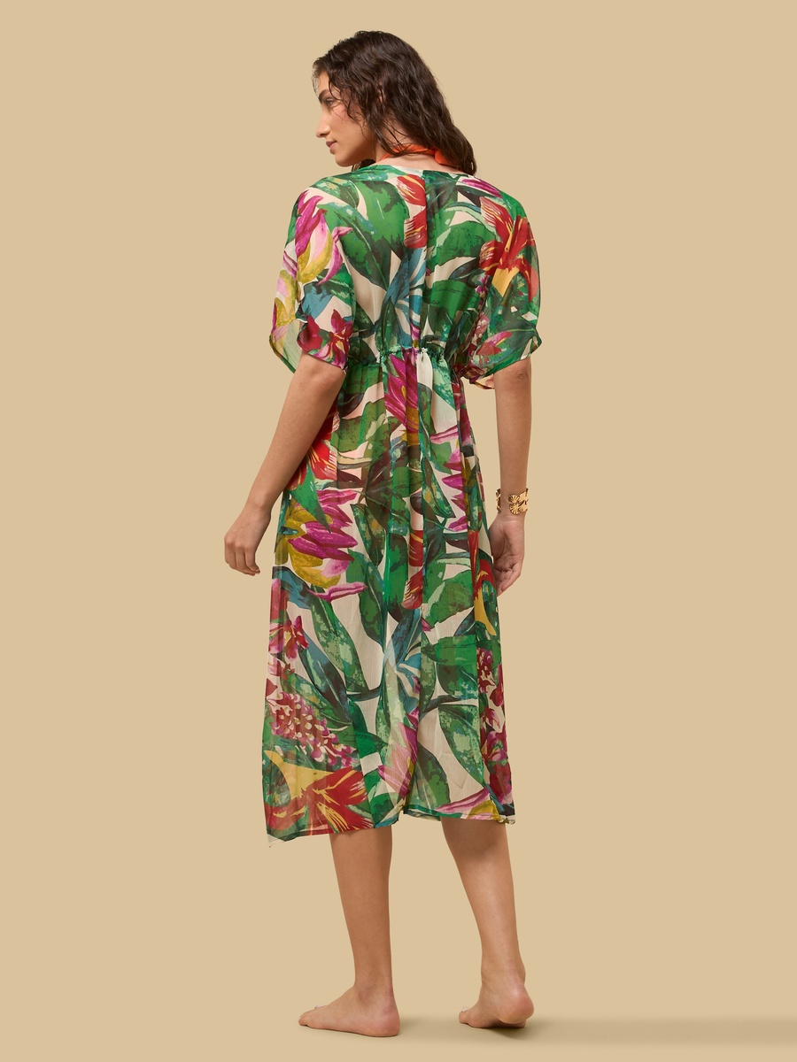 Tropical Print Cover-Up