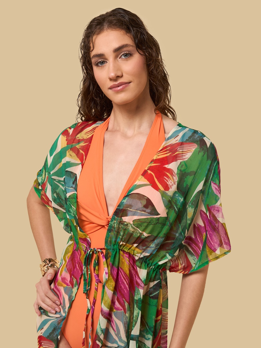 Tropical Print Cover-Up