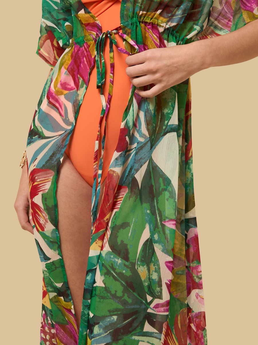Tropical Print Cover-Up