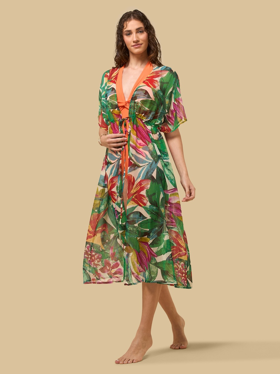 Tropical Print Cover-Up