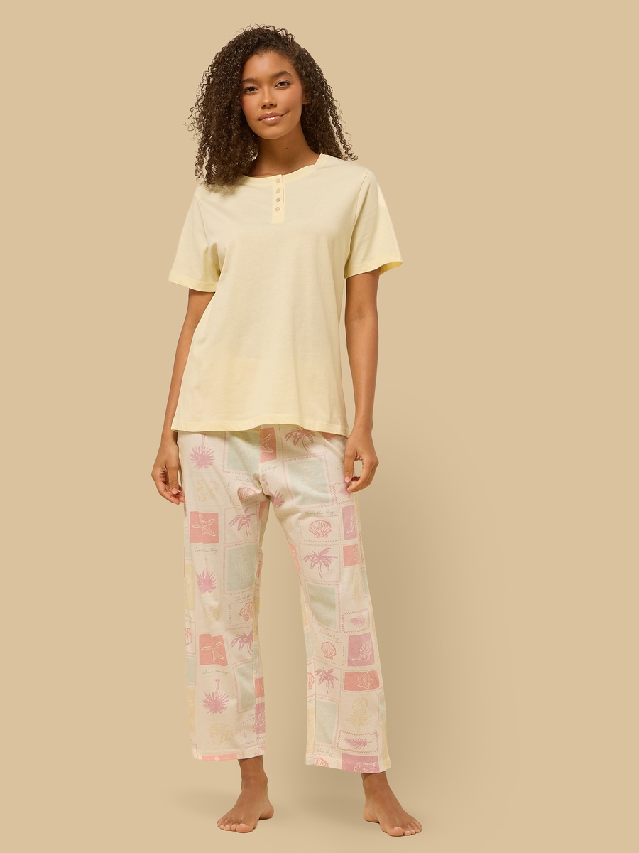 Tile Print Cotton Pyjama Set