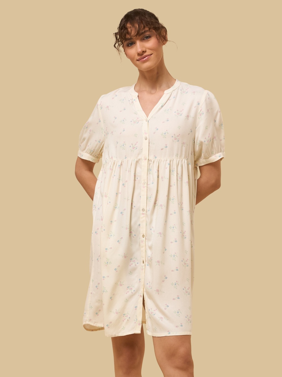 Floral Print Maternity Sleepshirt