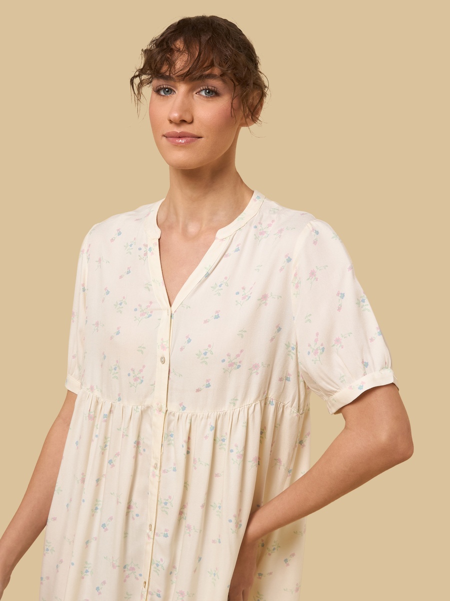 Floral Print Maternity Sleepshirt